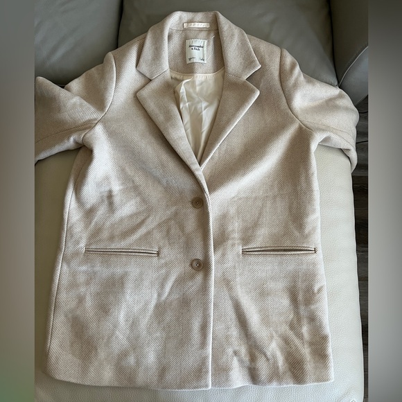 Abercrombie & Fitch Women’s Heavy Wool Blended Blazer Coat - Size L - Picture 3 of 8